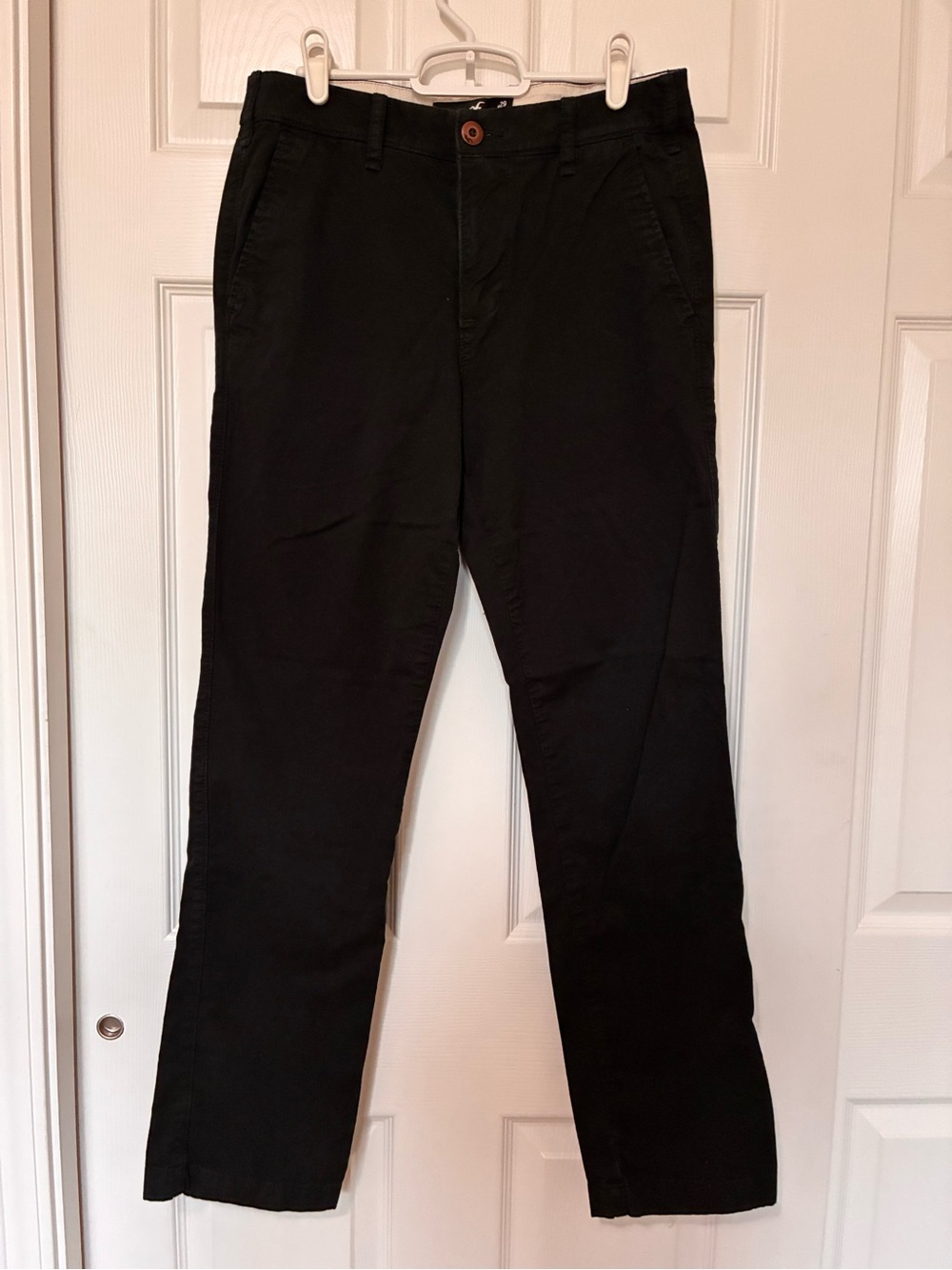 Hollister Epic Flex Slim Straight Chino Flat Front Pants Men’s 29 x 32 Black